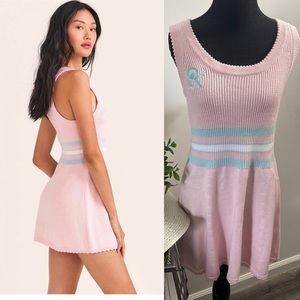 LoveShackFancy Indiana Knit Mini Dress Tennis White NWT